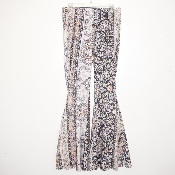 Judith March Boho Persian Suede Bell Bottom Pants - Picture 2 of 6